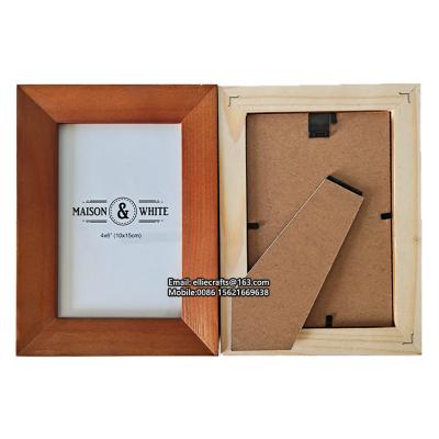 China Home wholesale honey color plant decoration photo frame solid wood shabby chic antiqued wooden picture frame 4x6 5x7 6x8 8x10 11x14 for sale