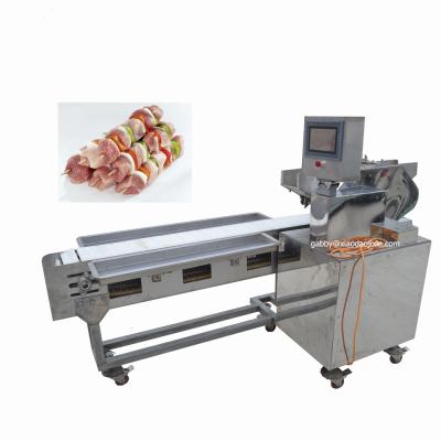 China Butchers Retail Chain Automatic Stainless Steel Kebab Meat Skewer Machine for sale