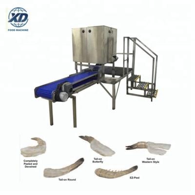 China Full peeled and deveined factory sale vannamei shrimp peeling machine, shrimp deveiner, prawn peeler prawn peeler for sale