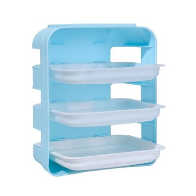 China Sustainable Factory Directly Supply Stackable Storage Box Suit PP Kitchen Fruit Prepared Dish Rack for sale