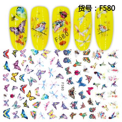 China Easy Apply Art Stickers Butterfly Designers 3D Nails Decorative Decal Living Rooms Decals Nail Sticker for sale