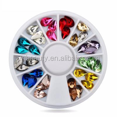 China Nail Beauty Decoration Hot Sales Water Drops Mixed Color Nail Art Rhinestones For Nail Art Beauty for sale