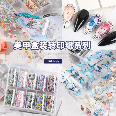 China Popular Nail Art Transfer Foils Butterfly Nail Art Sticker Tip Decal Decoration DIY Design Butterfly Manicure Tools for sale