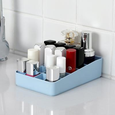 China Hot Selling Multigrid Organizer Beauty Makeup Holder Convenient Lipstick Storage Box Lipstick Storage Box for sale