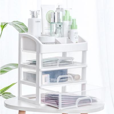 China Plastic Cosmetics Stored Crystal Makeup Organizer Storage Box Of Promotional Transparent Desktop Drawers for sale