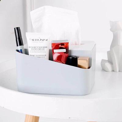 China Plastic Storage Office Paper Towel Living Room Rectangle Holder Tissue Box for sale