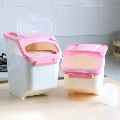 China Sustainable Food Grade PP Cereal Container Set Plastic Kitchen Rice Storage Box for sale