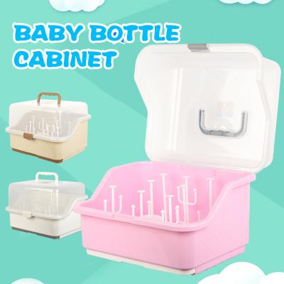 China Sustainable Baby Bottle Drying Rack Baby Milk Bottle Storage Box for sale