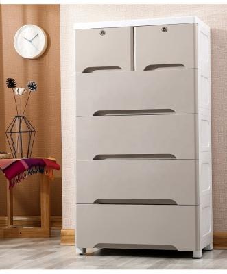 China Clothing Drawer Drawer PP Colored Plastic Storage Cabinet With Lock for sale