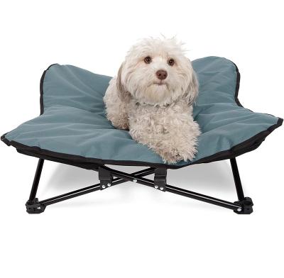 China Modern High Dog Bed , Indoor And Outdoor Pet Camping Raised Cradle With Folding Off Ground Cooling Hammock for sale