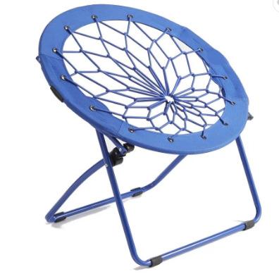 China HotsaleGarden Comfortable Patio Lounge Metal Steel Bungee Dish Chair Moon Folding Portable Camping Beach Comfortable Hiking Light Weight for sale