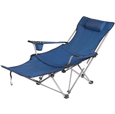 China Modern Camping Chair with Foot Rest - Portable Lawn Folding Chairs for Adults - Outdoor Beach Chair with Cup Holder Pillow for sale