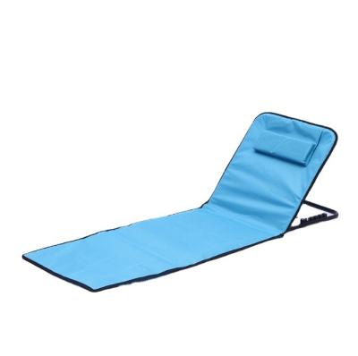 China Lightweight Lay Down Portable/Adjustable Lounger Backrest Beach Chair Mat/Sit And Lie Fishing Chair/For Beach/BBQ/Camping for sale