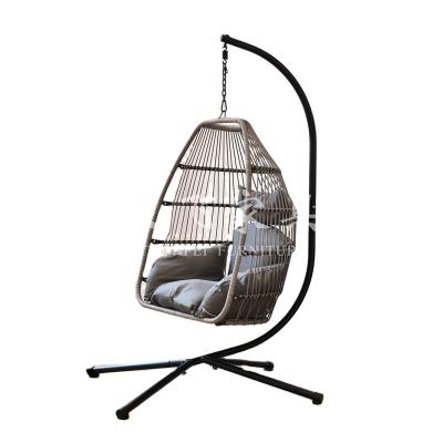 China Comfortable Outdoor Hanging Soft Deep Egg Chair Swing Chair Cushion Backyard Relax for sale