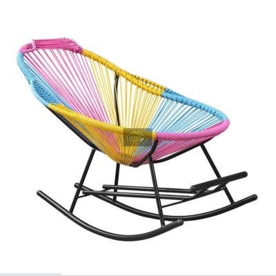 China Modern Outdoor Acapulco Patio Conversation Rock Chair Swing Rattan All Weather Chair for sale