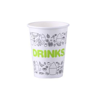 China 8OZ Disposable Existing Design Printed Paper Cups Wholesale Disposable Cold And Hot Beverage Drinkware for sale