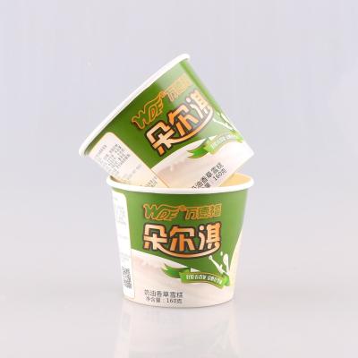 China Custom Wholesale 12oz Disposable Logo Single Wall Ice Cream Paper Bowl With Paper Lid for sale