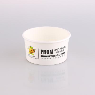 China 165ml/5oz Disposable Custom Design Food Grade Paper Cup With Lid For Ice Cream for sale