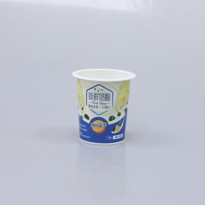 China Custom Printing 5oz Disposable Plastic Cup With Lid For Yogurt Packaging for sale