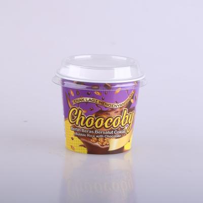 China Disposable 5oz Double Wall Custom Design Yogurt Cup With Plastic PET Lid For Snack Packing for sale