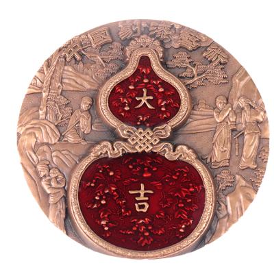 China Europe Custom Design Antique Souvenir Collection Imitation Metal Double Sides Crafts for sale