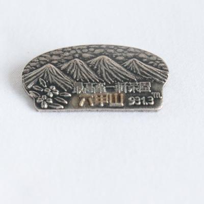 China Cheap Custom Europe Europe Shape Folk Art Letterpress Printing Metal Lapel Pins Badge for sale