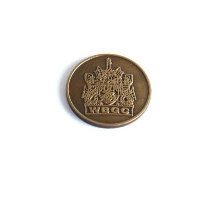 China Hot Selling Europe Design 3d Logo Old Antique Brass Custom Metal Challenge Copper Coins for sale