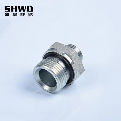 China Hydraulic Male Metric Male Fittings Hose End Adapter 1C 1D Series Bite Type Threaded Straight Pipe Fittings for sale