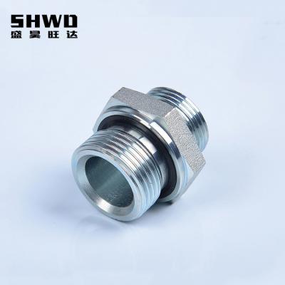 China Metric Connecting Pipe Adapter Device 1CM Thread Male 60 Degree Cone Seat Straight Hydraulic Fitting For Pipe Joint Connection for sale