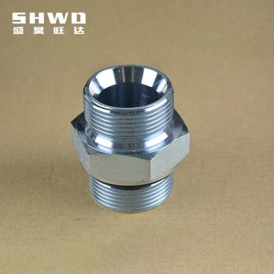 China Industry Standard Male BSP Threaded Carbon Steel Hydraulic Nipple Straight Pipe Fittings With O Ring for sale