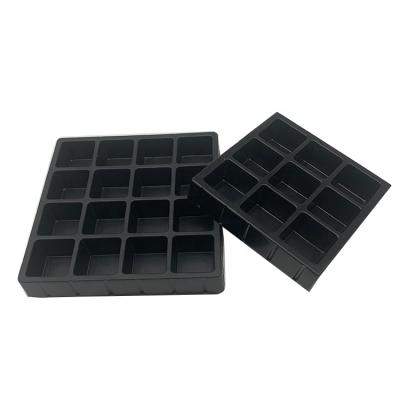 China Plastic Food Square Food Divider Blister Packing Trays Chocolate for sale