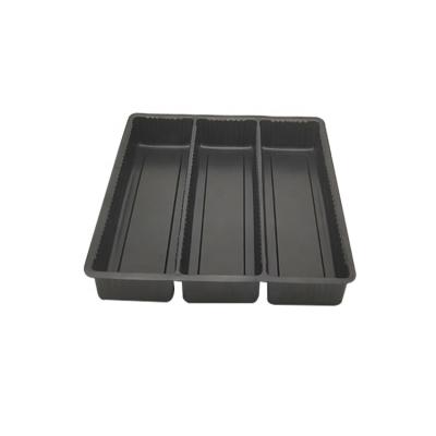 China Food Grade PS Black Cookie Insert Blister Packing Tray for sale