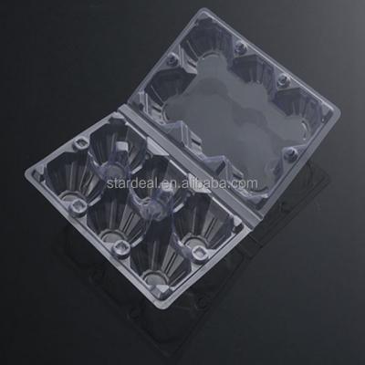 China Wholesale eco-friendly plastic tray 6 holes blister china egg cartons dulk hard plastic egg cartons for sale for sale