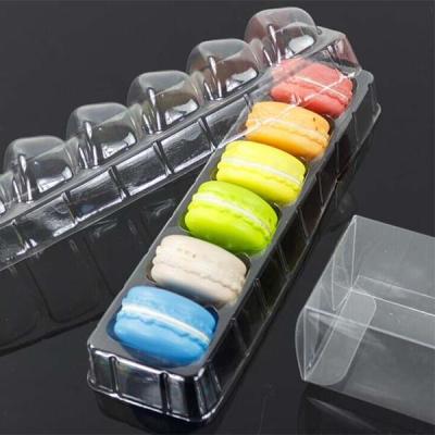 China Wholesale Customized Food Plastic Packaging Macarons Blister Tray With Cover for sale