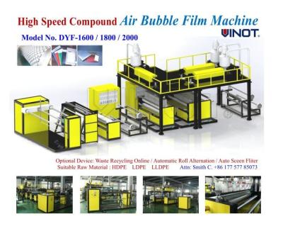 China High Speed 130KW PE Air Bubble Film Machine For 2000mm - 3000mm Width for sale