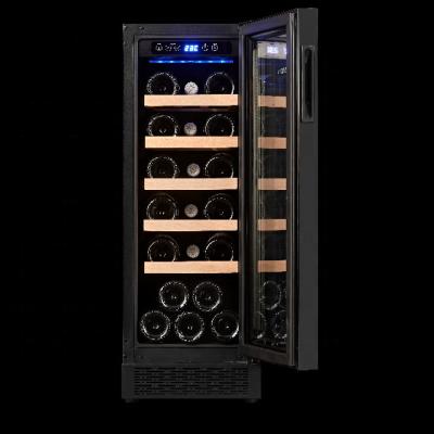 China Hotel 12 Inch Full Glass Door Wine Fridge 20 Bottle Single Zone Wine Cooler SRW-18S for sale