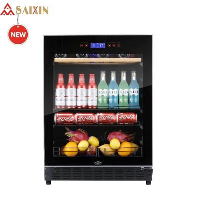 China New Beverage Cooler 126 Boxes SRW-54S Full Glass Door Touch Button 154L for sale