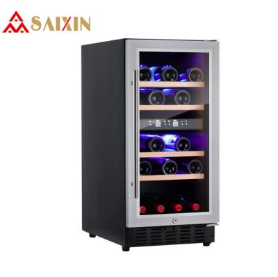 China Household Wine Cooler SRW-28D 30 Bottle 90L Mini Cooler Mini Fridge for sale