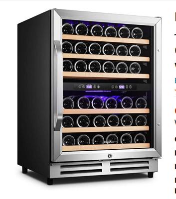 China Hotel Wine Fridge Wine Cooler 150L 46 Bottles Cooler SRW-54D for sale