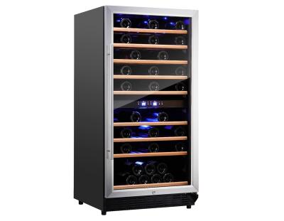 China Hotel Morden 76 Bottle Wine Cooler SAIXIN SRW-76D Seamless Door Frame s.s for sale