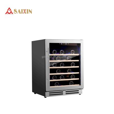 China Hotel Wine Cooler Units 52 Bottles 150L 24 Inch Compressors Cooling SRW-54S for sale