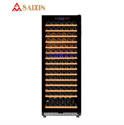 China double door compressor cellar / 166 bottles / glass wine fridge SRR-168S 450L for sale