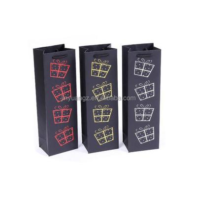 China Recyclable Customized Brand Logo Luxury Wine Boutique Paper Gift Bags With Handles for sale