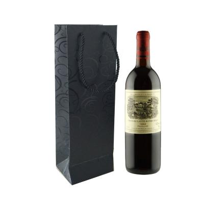 China Recyclable Custom Recycle Wine Paper Gift Bag With Hot Stamping Foil Finish for sale