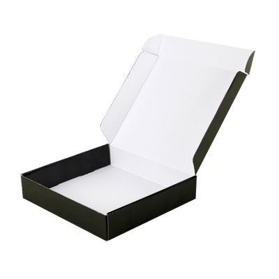 China Recycled materials China suppler OEM printed custom matte black shirt apparel box for sale