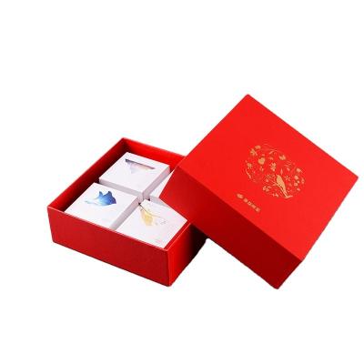 China Handmade Custom Printing Hardcover Gift Cardboard Moon Cake Boxes For Packaging With Logo for sale