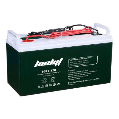 China Good performance at low temperature (below 0°C) 12v 120ah deep cycle solar battery for solar street light with high performance in autumn and winter for sale