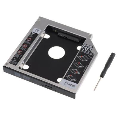 China Newest Aluminum Case 9.5mm High Quality Universal Hard Disk Drive 2nd HDD SATA SSD Hard Drive Caddy For Optical CD/DVD-ROM for sale