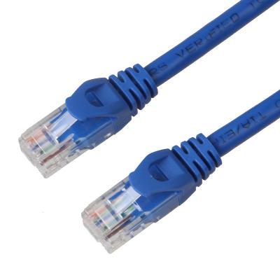 China 24AWG blaue Cat6 Verbindungskabel BC7/0.2 UTP PVC-Jacke mit Verbindungsstück 8P8C zu verkaufen