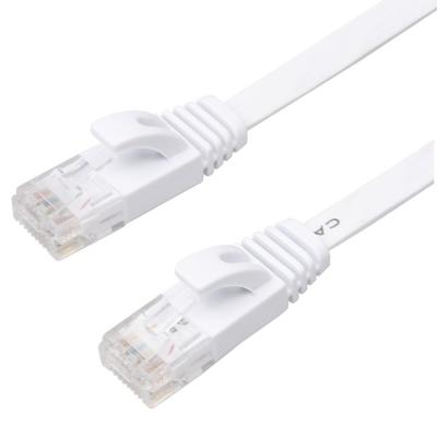 Chine A.W.G. 30 à grande vitesse de câble plat solide de correction du modem Cat6 avec des agrafes à vendre